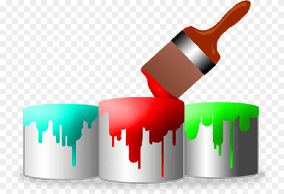 Painting And Decorating Logo, Brush, Device, Paint Container, Tool Free Png Download