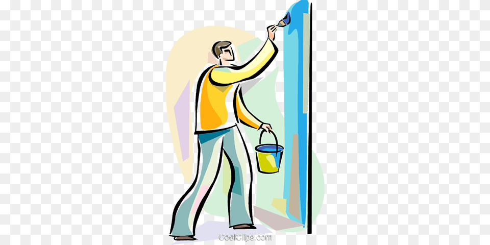 Painting And Renovation Concepts Royalty Vector Clip Art, Cleaning, Person, Washing, Bucket Free Transparent Png