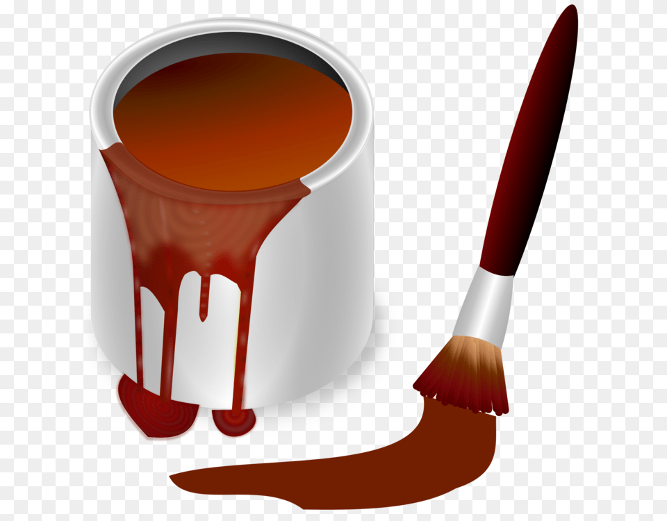 Painting Blue Bucket Color, Brush, Device, Tool, Paint Container Free Transparent Png