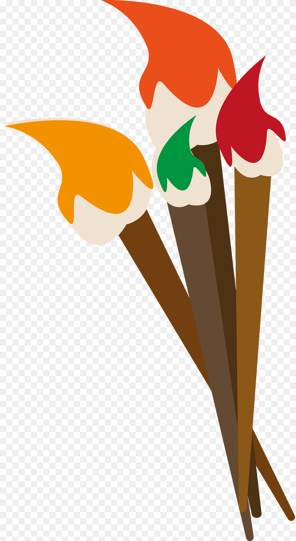 Painting Brushes Clipart, Light, Torch, Flower, Plant Png Image