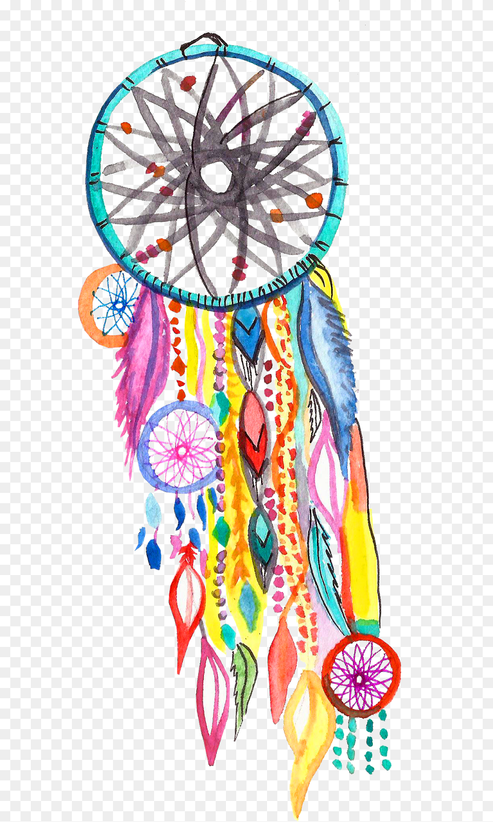 Painting Clip Art Colorful Dream Catcher Painting, Machine, Wheel, Handicraft, Adult Free Png