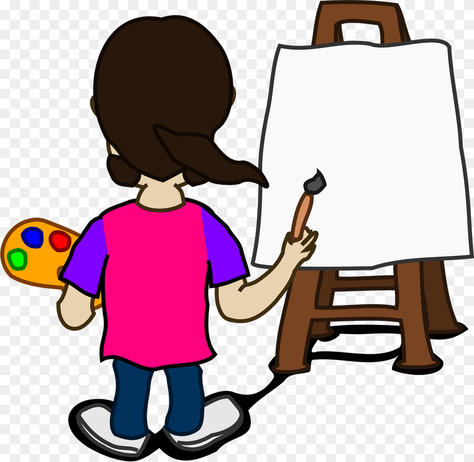 Painting Clipart, Canvas, Baby, Person, Brush Png