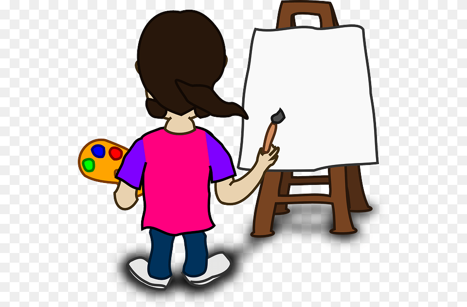 Painting Clipart Artistic Person, Canvas, Baby, Brush, Device Free Transparent Png