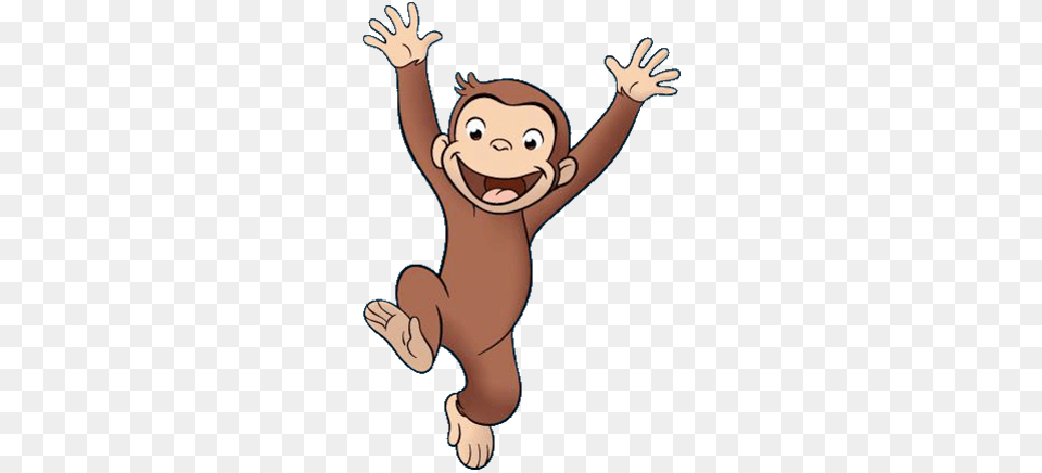 Painting Curious George, Baby, Cartoon, Person Png Image