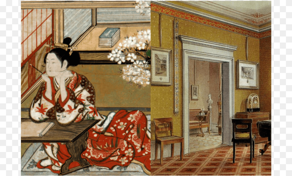 Painting From The Tale Of Genji And A 19th Century Mystery Of The Yellow Room Dodo Press, Art, Clothing, Dress, Gown Free Png