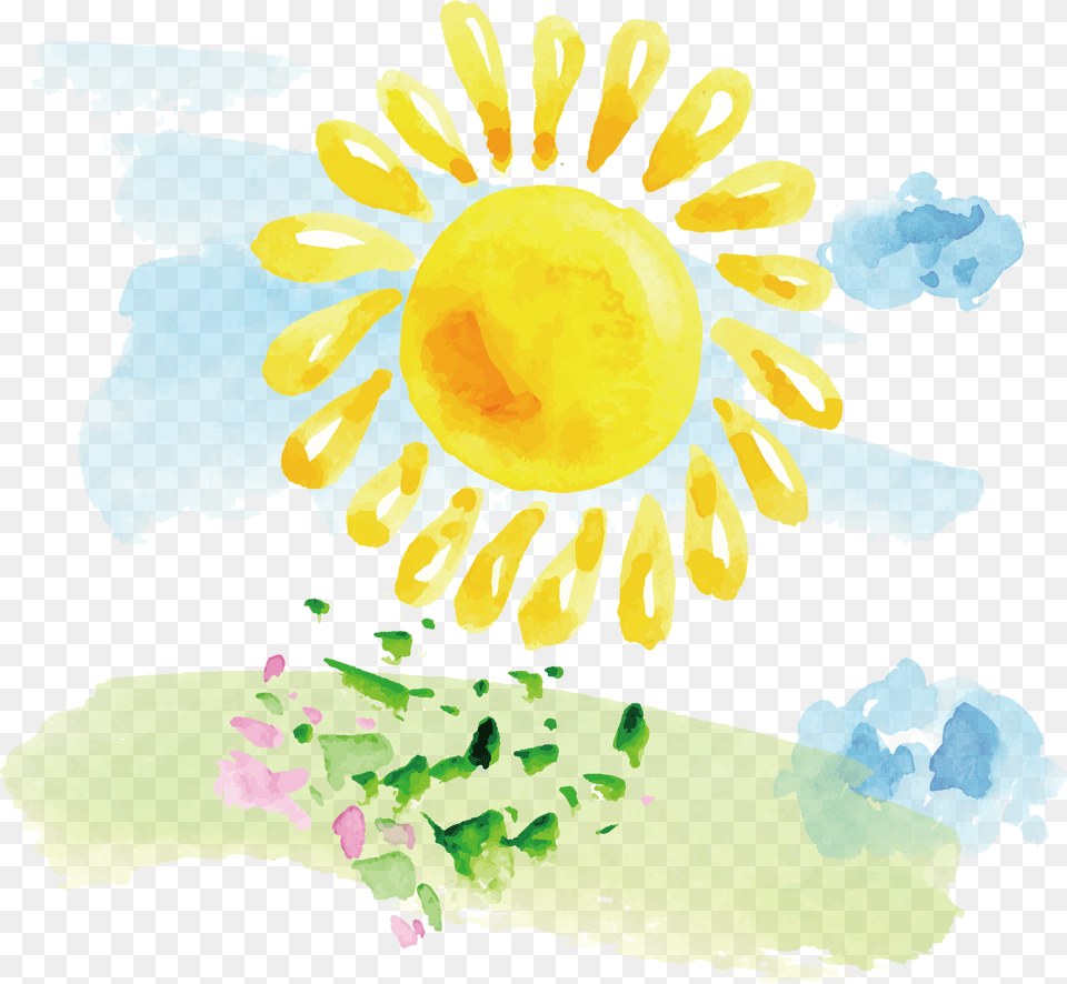 Painting Illustration Sunshine Design Visual Arts, Art, Flower, Plant, Daisy Png