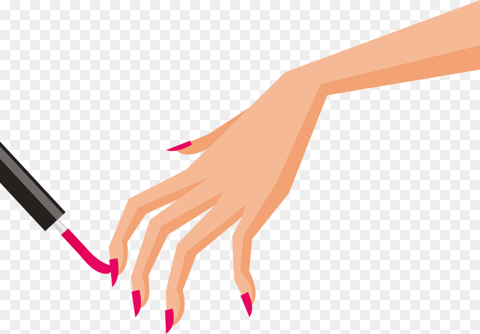 Painting Nails Clipart, Body Part, Hand, Person, Nail Free Png