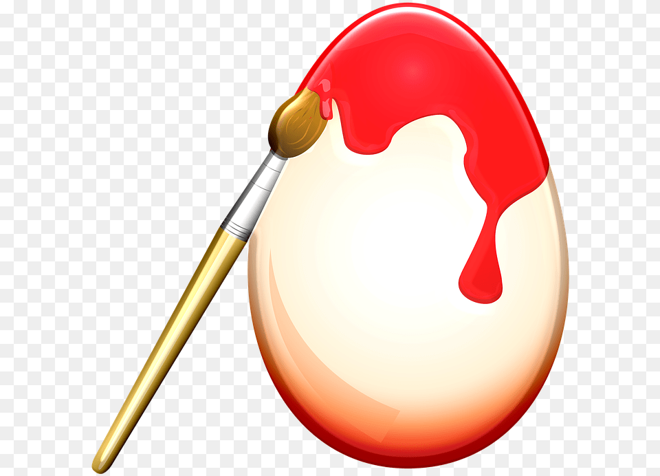 Painting Red Egg Clipart, Brush, Device, Tool, Paint Container Free Png
