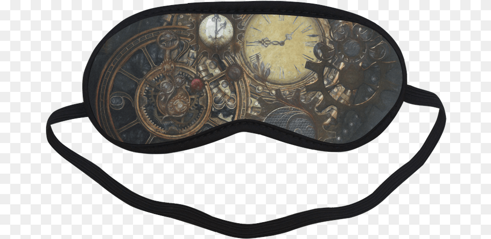 Painting Steampunk Clocks And Gears Sleeping Mask, Accessories, Goggles Free Png