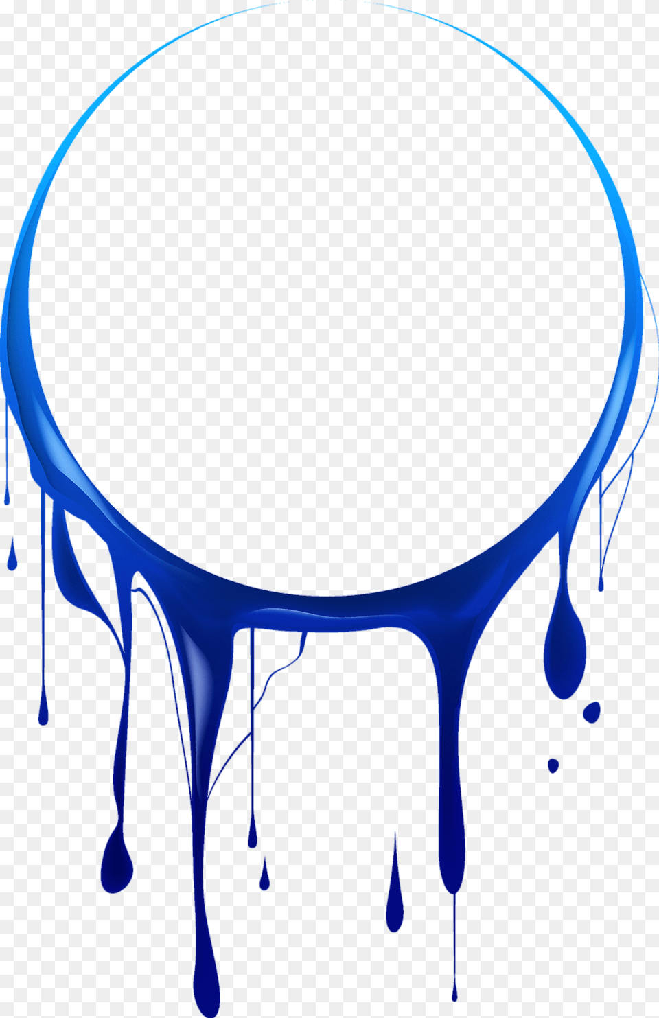 Painting Transprent Blue Paint Drip, Furniture, Table, Bow, Weapon Free Png Download