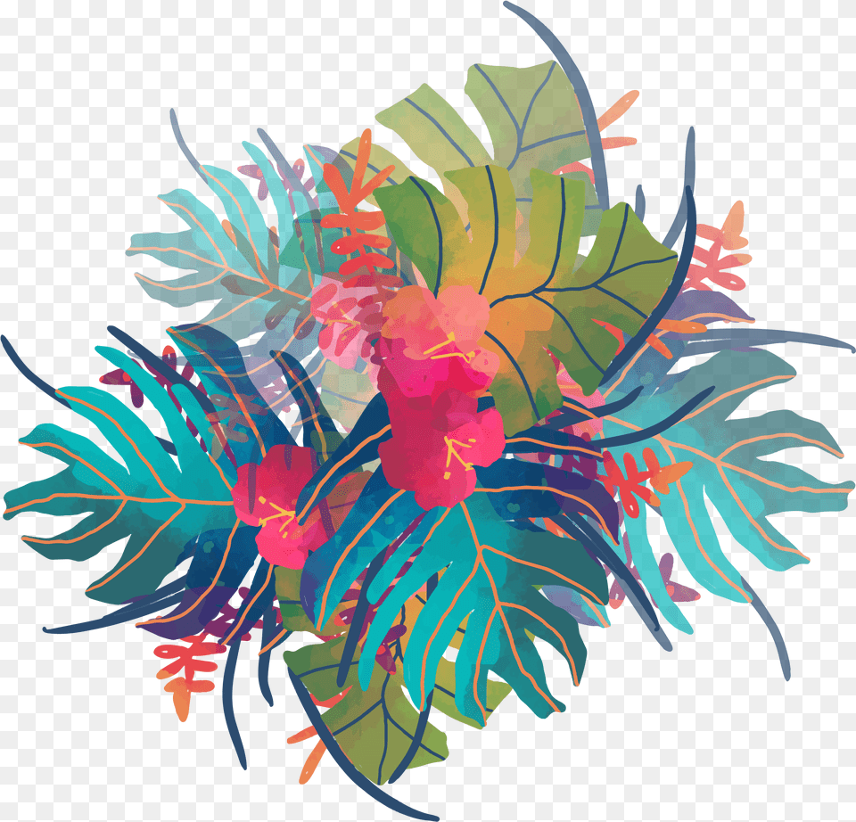 Painting Tropics Plants Transprent Watercolor Tropical Watercolor Tropical Flowers, Accessories, Art, Graphics, Pattern Png