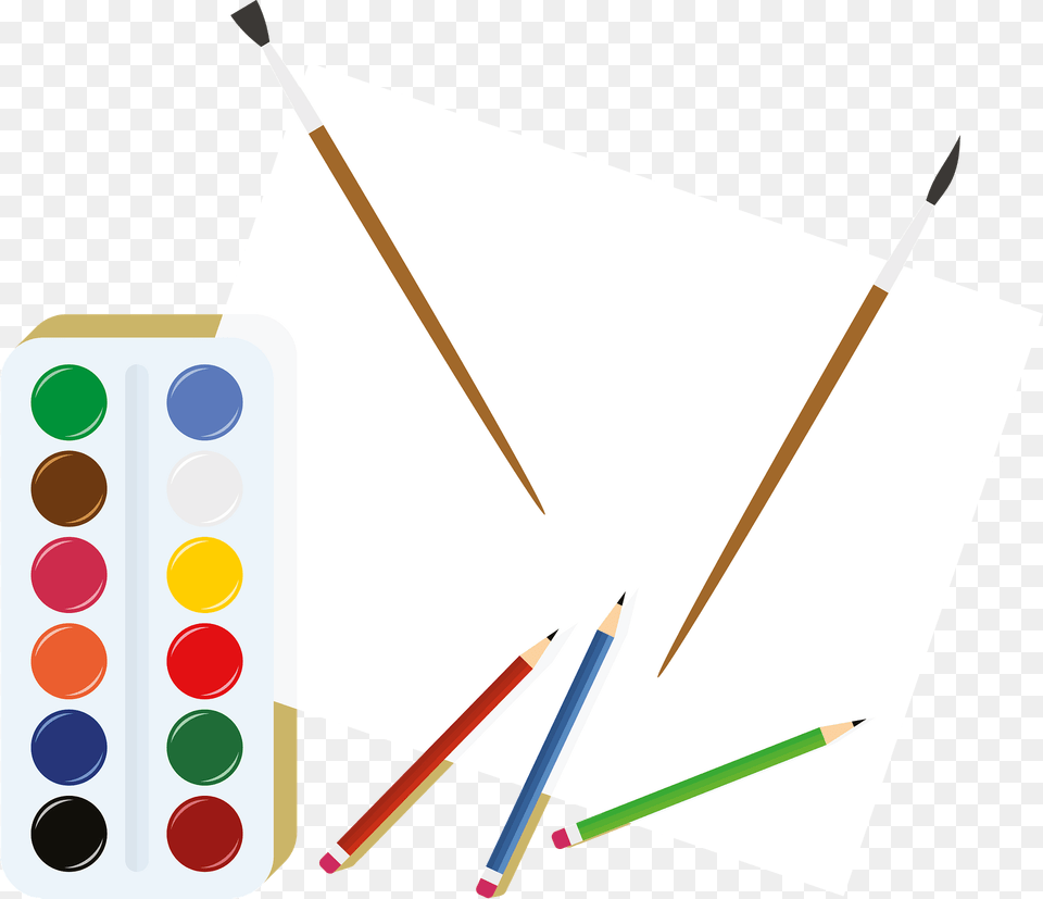 Paints Paintbrushes Clipart, Brush, Device, Tool, Paint Container Free Transparent Png