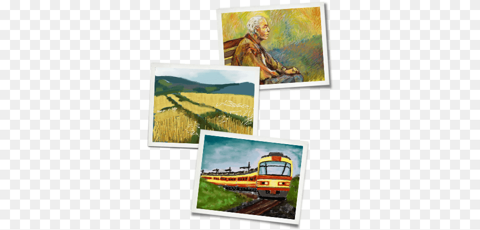 Paints Painting, Art, Collage, Railway, Train Free Png
