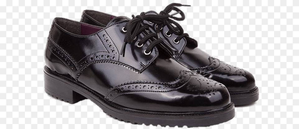 Pair Of Black Brogues, Clothing, Footwear, Shoe, Sneaker Png Image