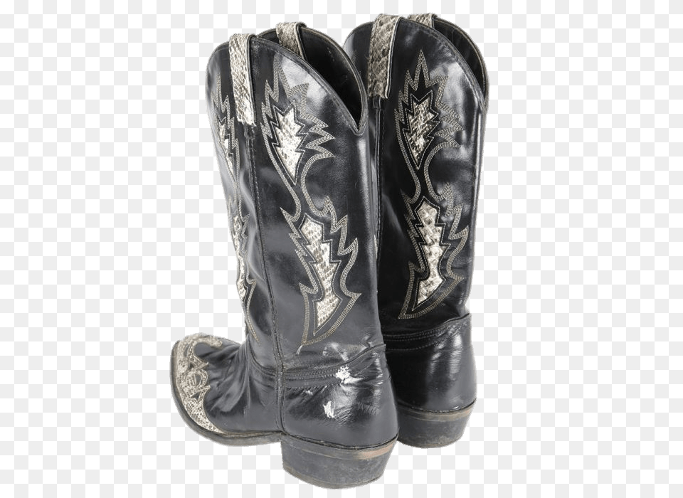 Pair Of Black Cowboy Boots, Boot, Clothing, Cowboy Boot, Footwear Free Png Download