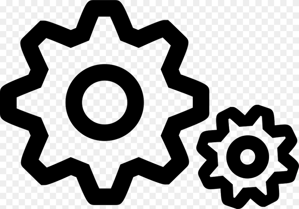 Pair Of Gears Transparent Background Gear Icon, Machine, Ammunition, Grenade, Weapon Free Png