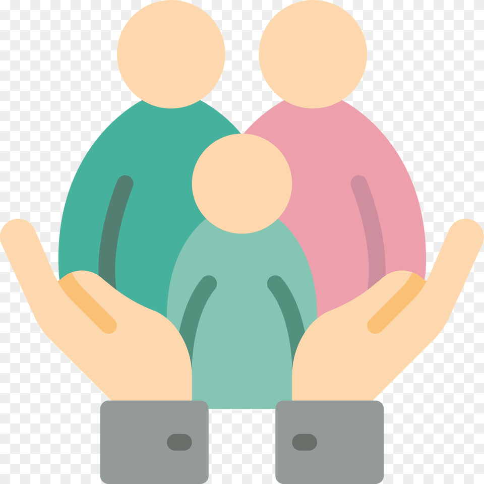 Pair Of Hands Holding A Family Together Clipart, Body Part, Finger, Hand, Person Png Image