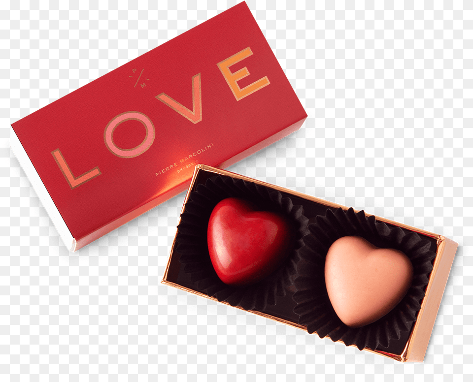 Pair Of Hearts Chocolate, Dessert, Food, Business Card, Paper Free Transparent Png