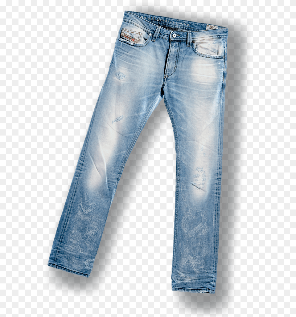 Pair Of Mens Jeans Light Blue Mens Faded Denim Jeans, Clothing, Pants Png