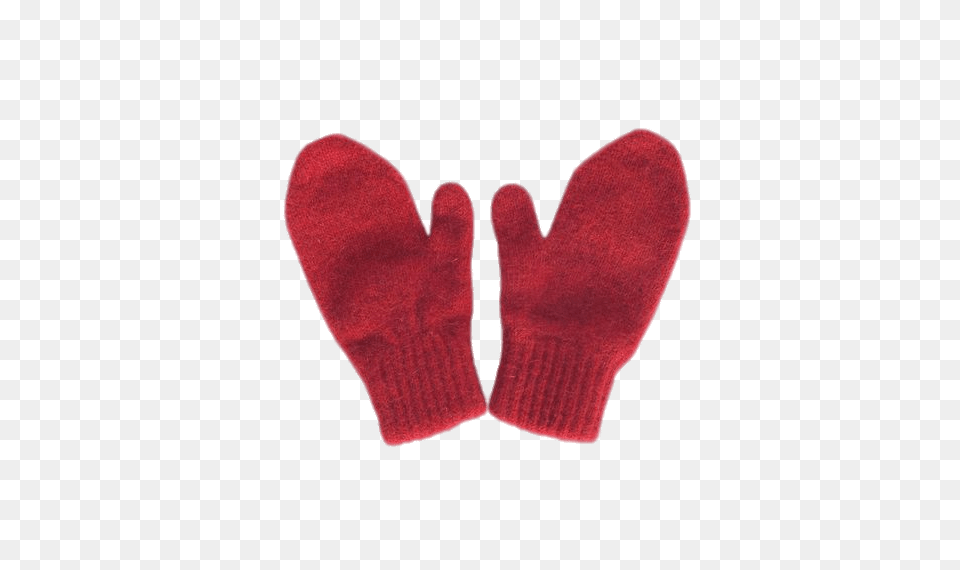 Pair Of Red Mittens, Clothing, Glove, Hosiery, Sock Free Png