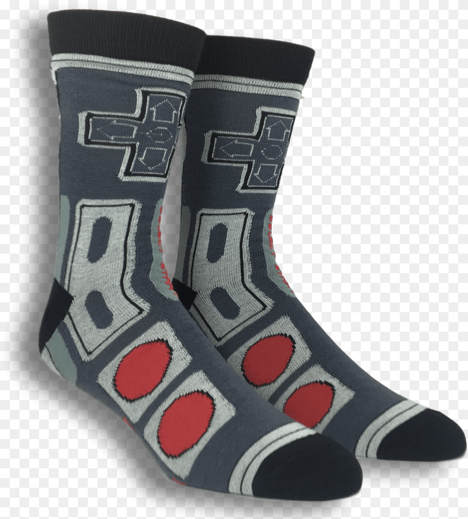 Pair Pack Classic Nintendo Controller Socks, Clothing, Hosiery, Sock Png