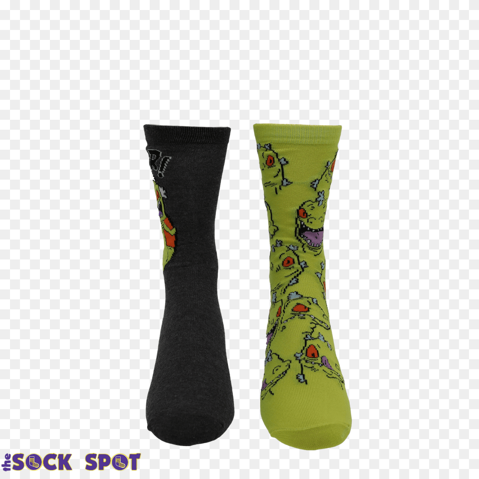 Pair Pack Nickelodeon Rugrats Reptar Socks Sock, Clothing, Hosiery Free Png