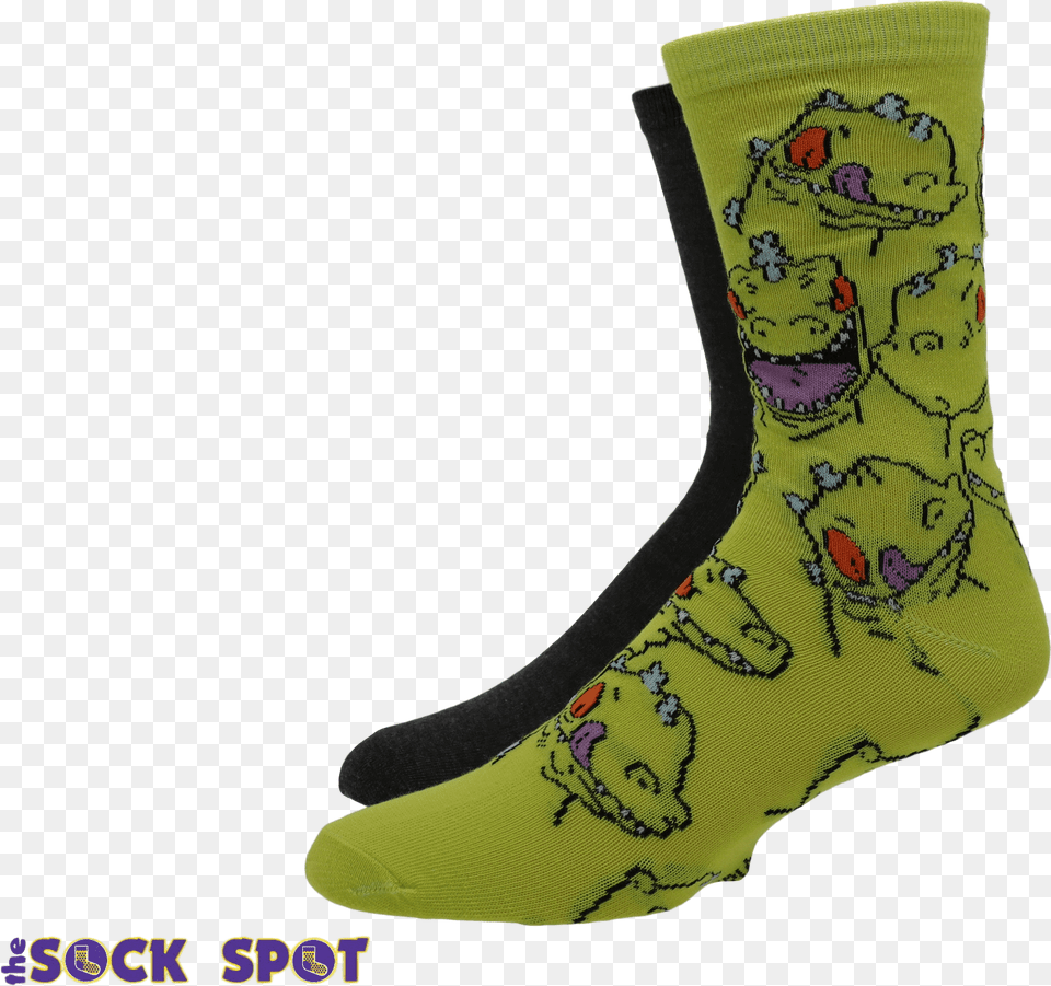 Pair Pack Nickelodeon Rugrats Reptar Socks Sock, Clothing, Hosiery Free Png