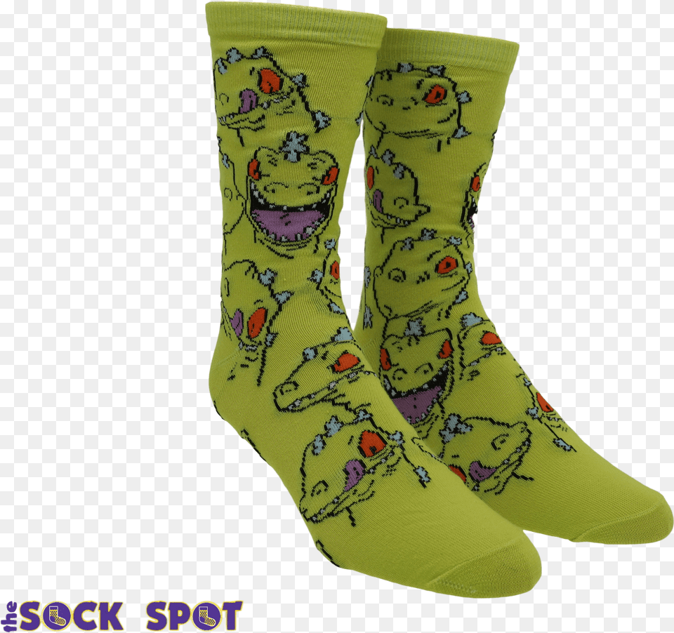 Pair Pack Nickelodeon Rugrats Reptar Socks Sock, Clothing, Hosiery Png