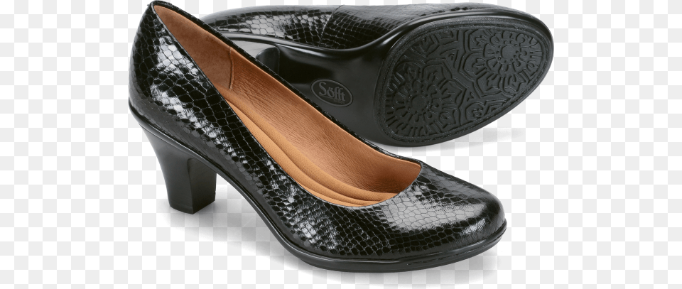 Pair Shot Image Of The Velma Shoe Sofftshoe Sofft Women39s Shoes Velma 6 In Black Snake, Clothing, Footwear, High Heel, Clogs Png