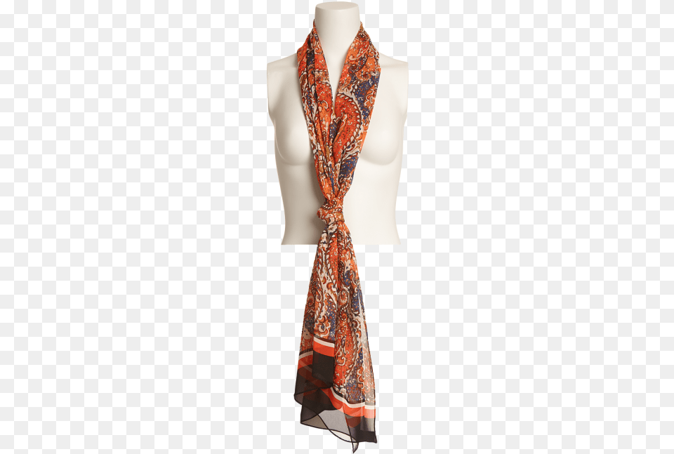 Paisley Border Oblong Scarf, Clothing, Stole Free Transparent Png