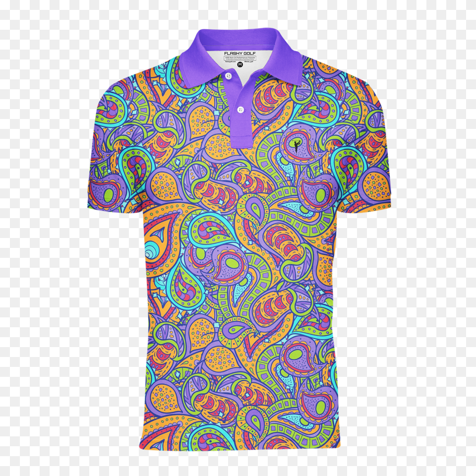 Paisley Mens Golf Shirt Flashy Golf, Pattern, Clothing, T-shirt Free Transparent Png