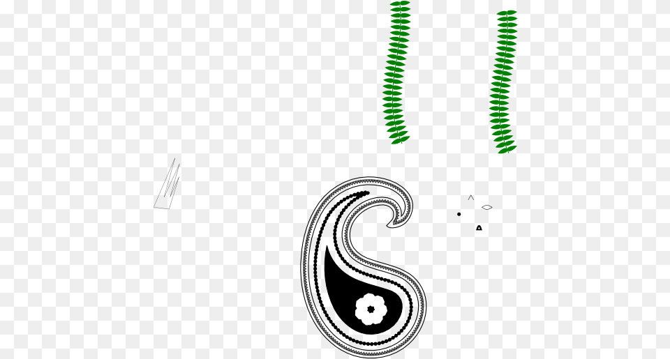 Paisley Svg Clip Arts Illustration, Green Png