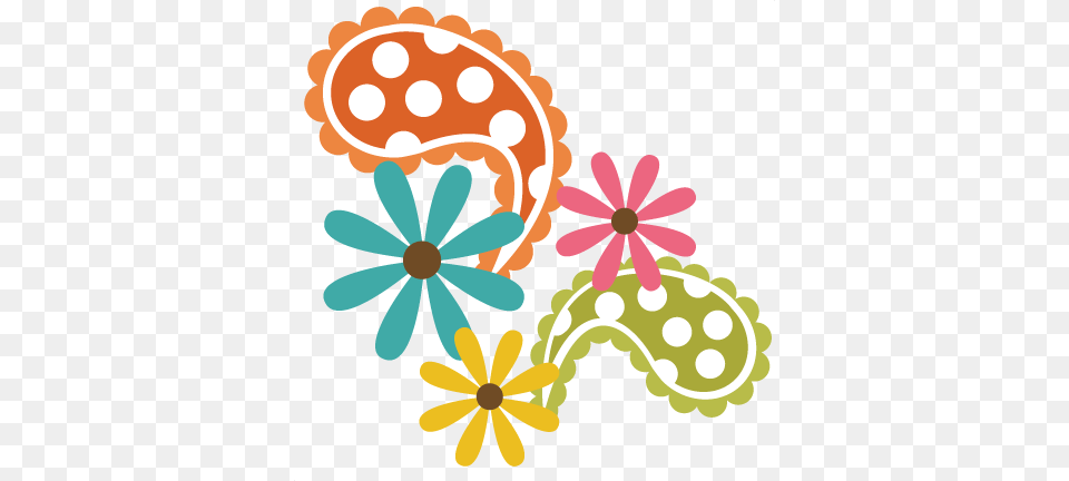 Paisley With Flowers Svgs Pattern, Applique, Art, Graphics Free Png
