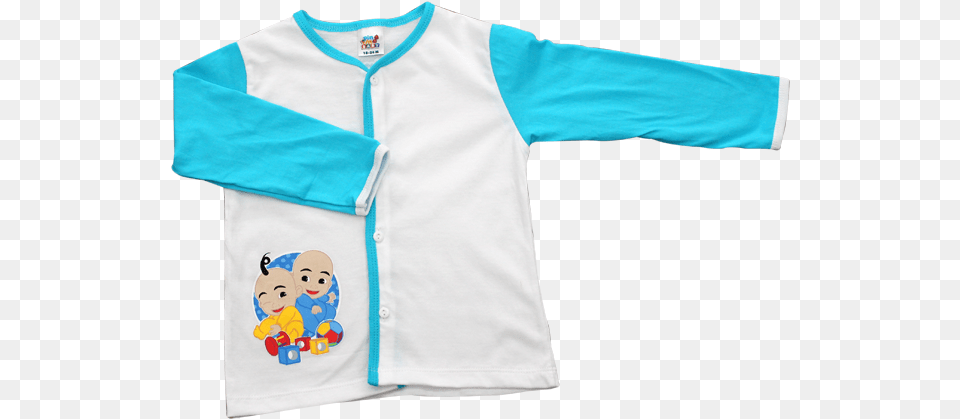 Pajamas Clipart Blue Baby Bib Cartoon, Clothing, Coat, Long Sleeve, Sleeve Free Transparent Png