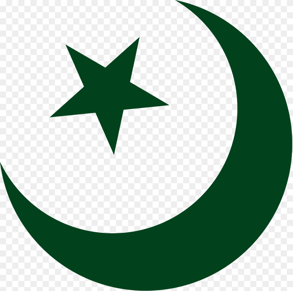Pakistan Crescent And Star, Star Symbol, Symbol, Nature, Night Png Image