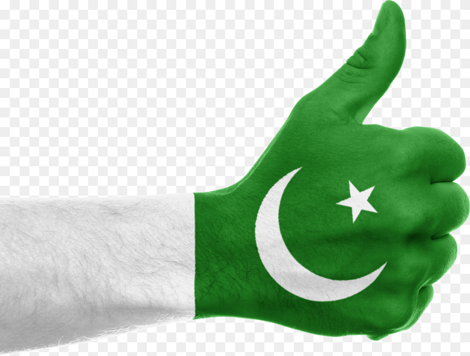 Pakistan Flag Hand Thumbs Up Pakistan Flag Hand, Clothing, Glove, Body Part, Person Png Image