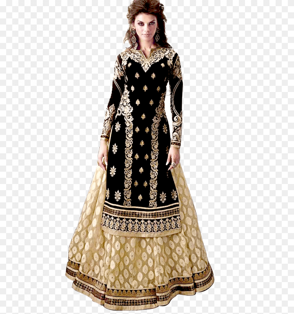 Pakistani Clothes Party Wear Skirt With Kurta Online, Gown, Person, Formal Wear, Sleeve Free Png Download