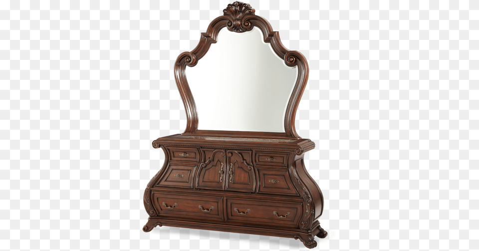 Palace Gates Bedroom Collection Dresser Mirror Palace Gates Arched Dresser Mirror Michael Amini Cabinet, Furniture, Crib, Infant Bed Png