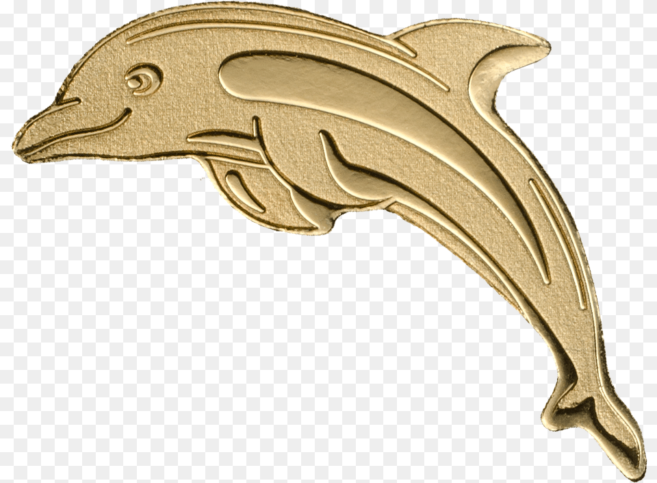 Palau 2017 1 Dollar Golden Dolphin Small Gold Dolphin Image Gold, Bronze, Animal, Mammal, Sea Life Free Transparent Png