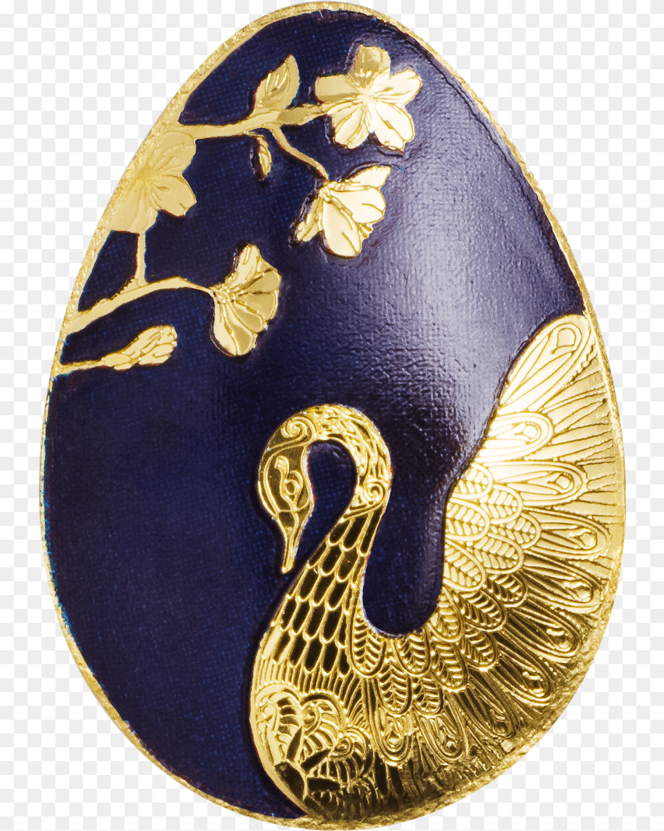 Palau 2018 1 Dollar Golden Egg Swan Egg Faberge Egg Designs, Food, Gold Png Image