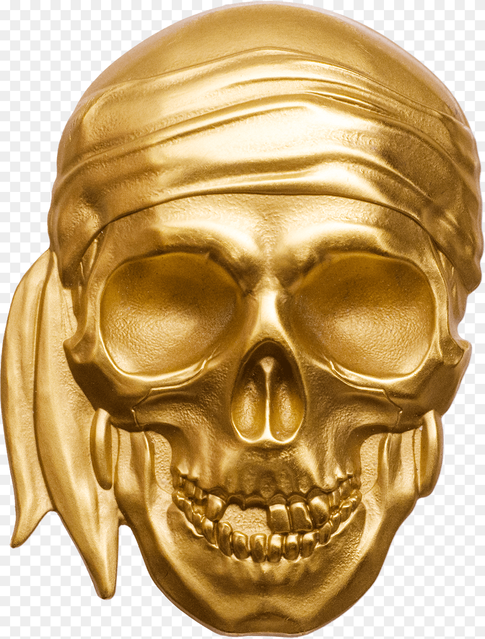 Palau 2018 200 Dollars Pirate Skull Blackbeard Pirate Gold Coins, Bronze, Adult, Male, Man Png Image