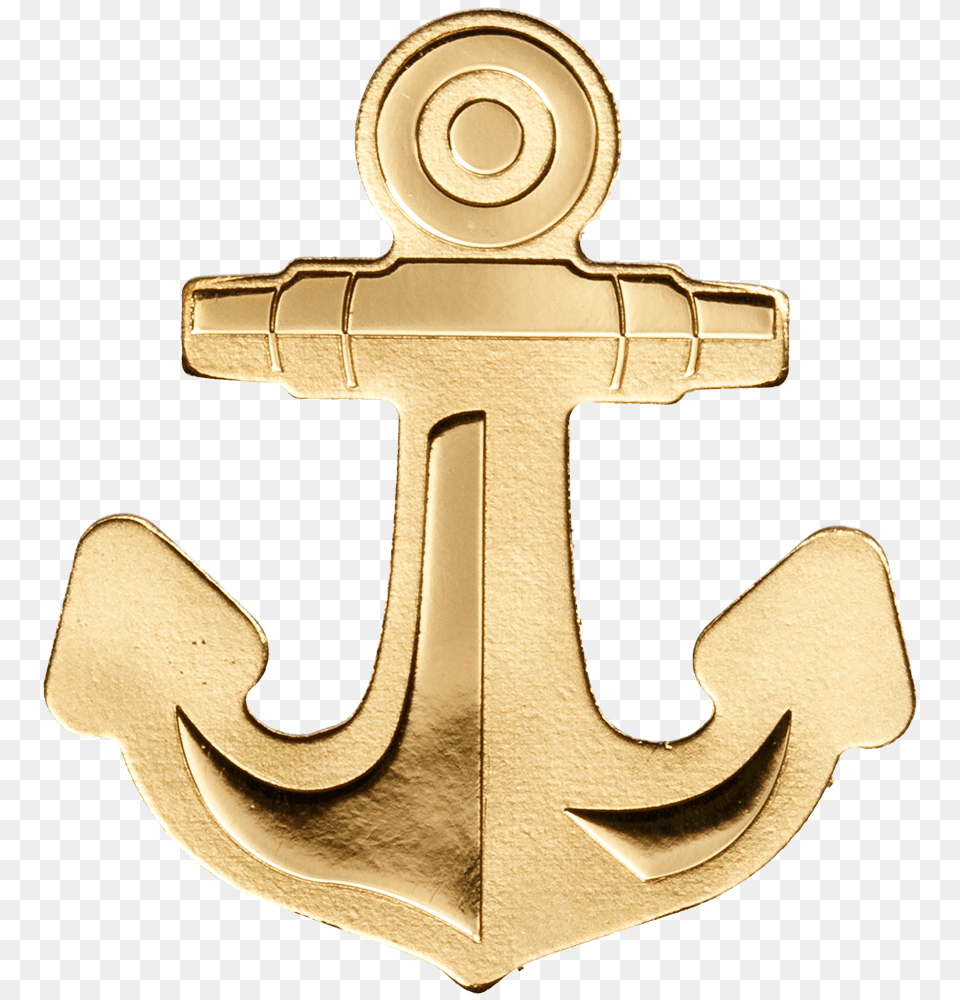 Palau 2019 1 Dollar Golden Anchor Small Gold Golden Anchor, Electronics, Hardware, Hook, Cross Png