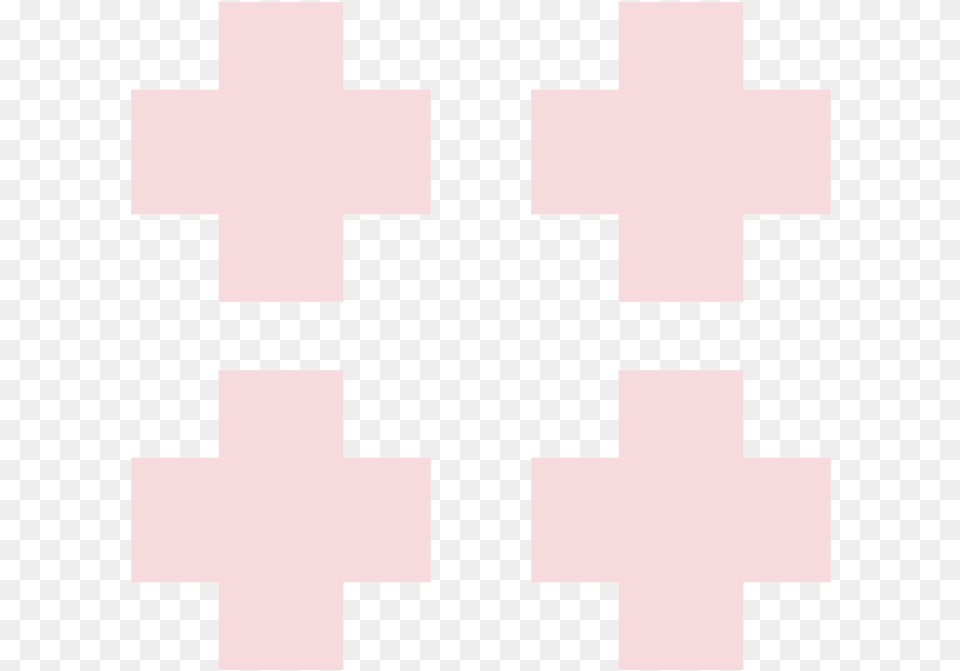 Pale Pink Cross On White Cross, Symbol Free Png