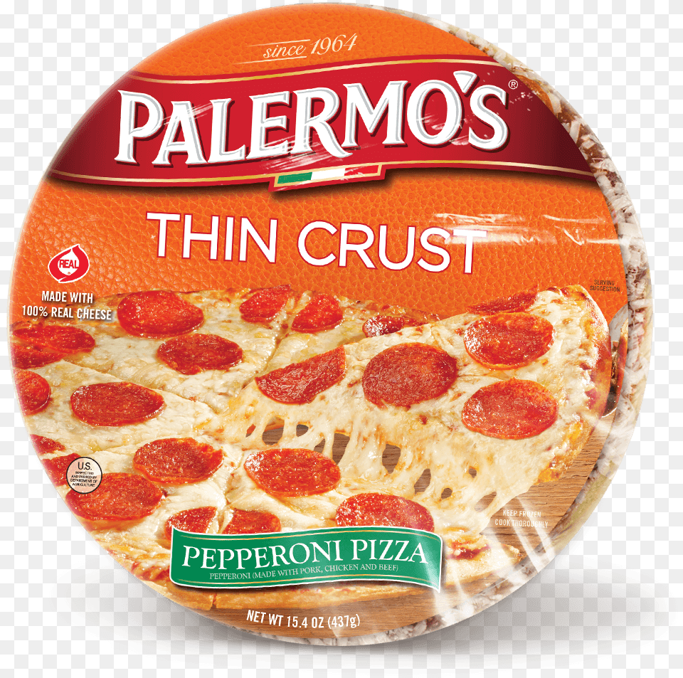 Palermos Pizza Thin Crust Pepperoni Palermos Pizza, Food, Advertisement Free Png