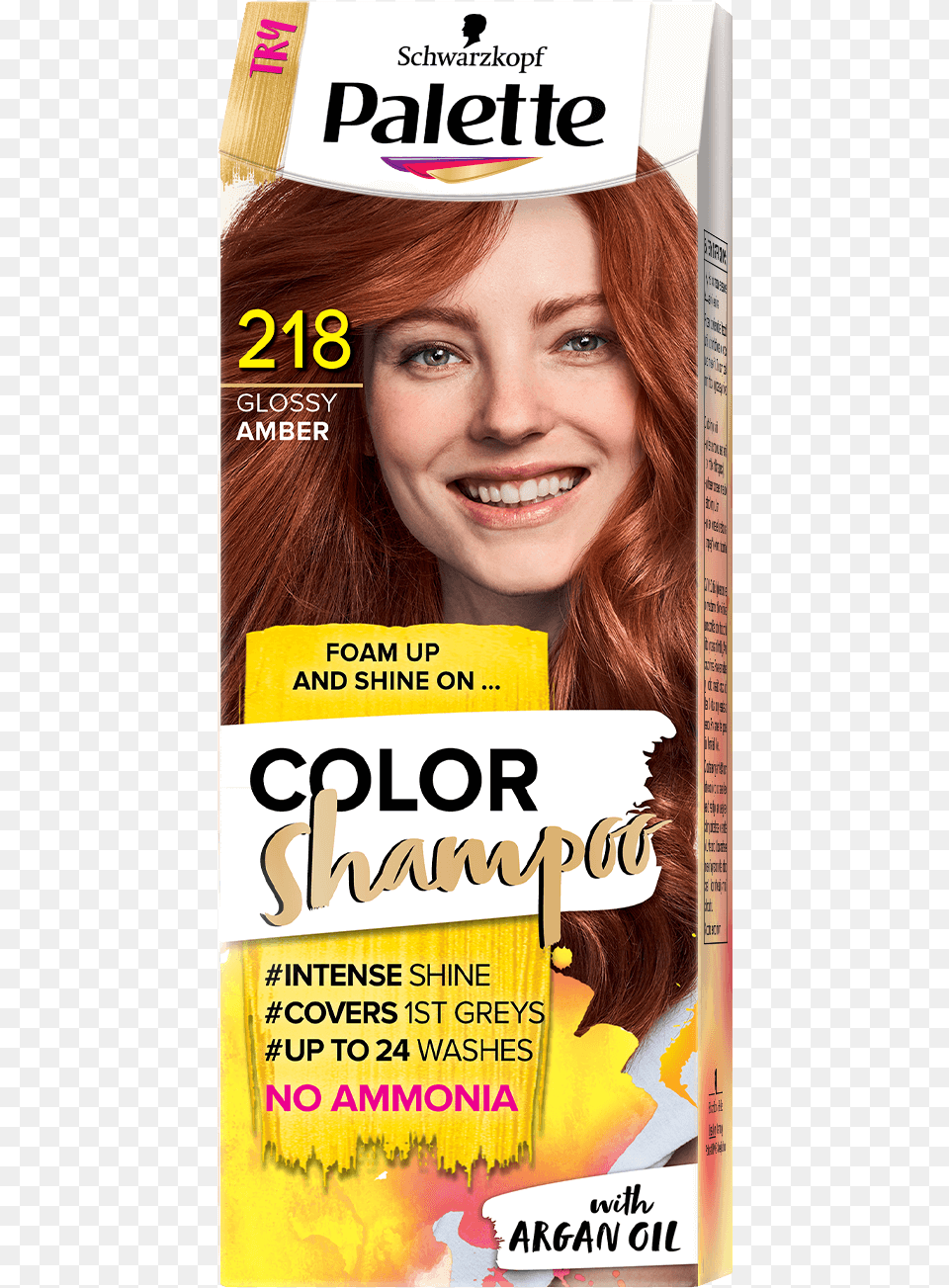 Palette Com Cs Baseline 218 Glossy Amber Palette Color Shampoo, Publication, Adult, Poster, Person Free Png