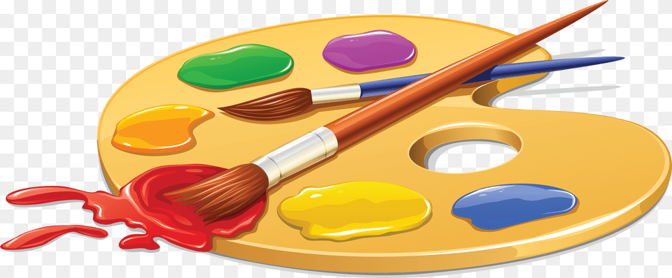 Palette Painting Brush Clip Art Art Brushes And Paint, Paint Container, Device, Tool Free Png
