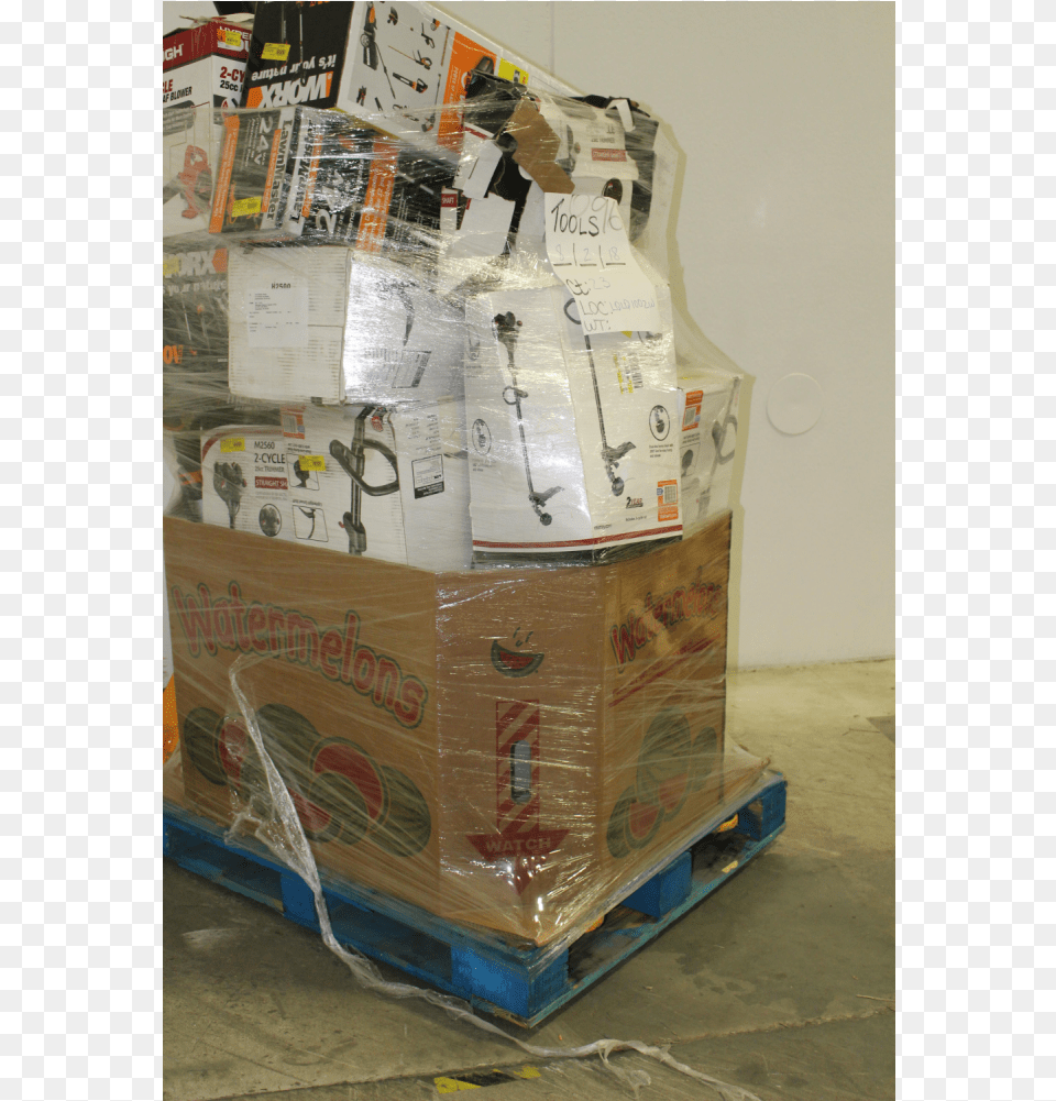 Pallet 23 Pcs Leaf Blowers Amp Vaccums Customer Returns Hamper, Box, Cardboard, Carton, Wood Free Transparent Png