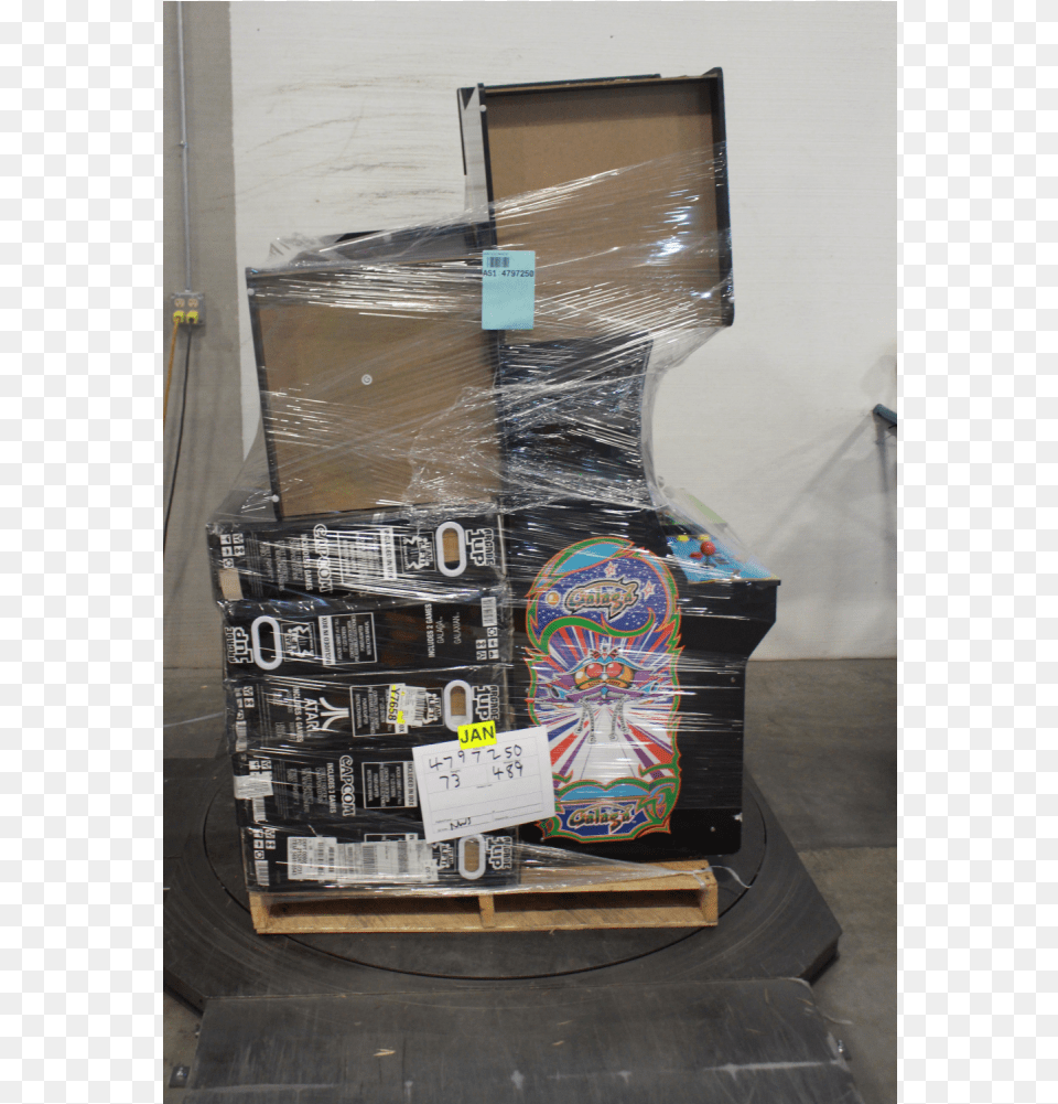 Pallet 9 Pcs Video Games Other Customer Returns Arcade1up Case, Box, Plastic Wrap, Computer Hardware, Electronics Png Image
