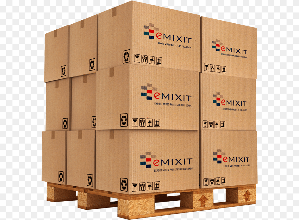 Pallet Full Of Products, Box, Cardboard, Carton, Package Free Transparent Png
