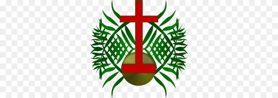 Palm Cross, Symbol, Green Png